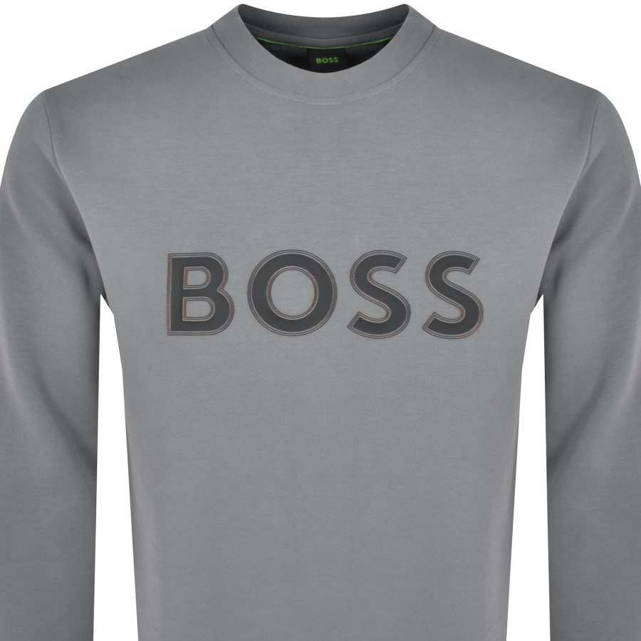 Hugo boss salbo sweatshirt grey discount